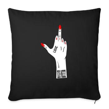 Kiss Love Och Neee! - Sofakissen mit Füllung 45 x 45 cm - Schwarz - Vorne