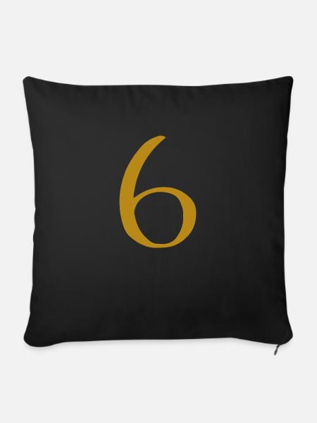 6 - Sofakissen mit Füllung 45 x 45 cm - Schwarz