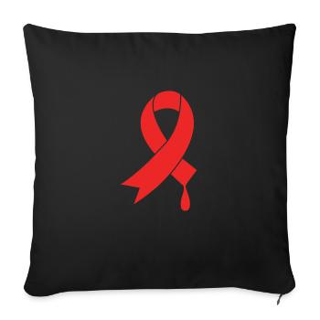 Hémophilie Hémophilie Hémophilie - Coussin et housse de 45 x 45 cm - noir - Devant