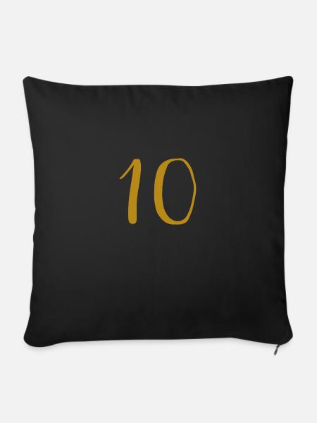 10 - Sofakissen mit Füllung 45 x 45 cm - Schwarz