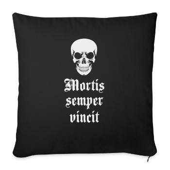 Mort du crâne - Coussin et housse de 45 x 45 cm - noir - Devant