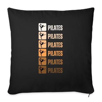 Pilates - Sofa pillow with filling 45cm x 45cm - black - Front