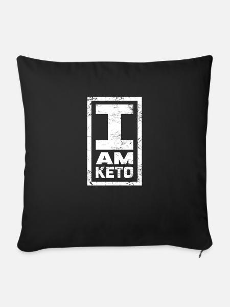 I AM KETO - Sofakissen mit Füllung 45 x 45 cm - Schwarz
