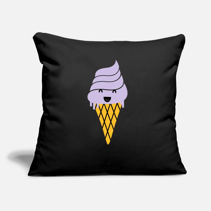 crème glacée - crème glacée de gaufre Coussin et housse de 45 x 45 cm