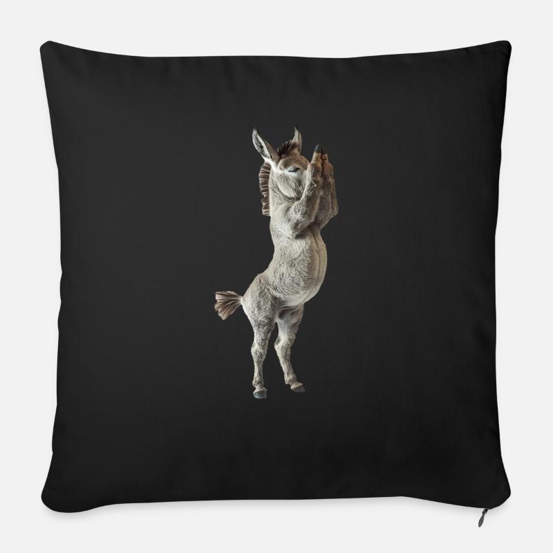 Esel - Sofakissen mit Füllung 45 x 45 cm - Schwarz