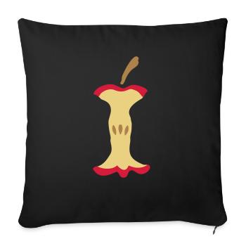 Apfel - Apfelgriebsch - Sofakissen mit Füllung 45 x 45 cm - Schwarz - Vorne