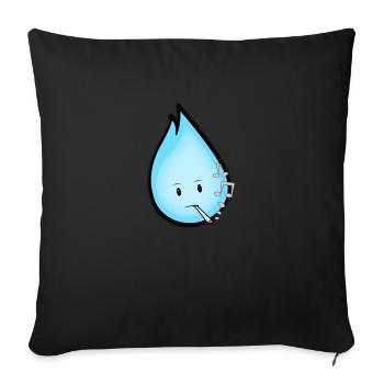 Logo toc tonal - Coussin et housse de 45 x 45 cm - noir - Devant