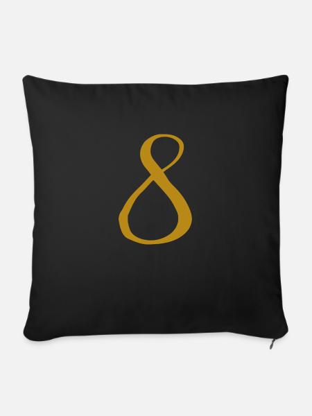 8 - Sofakissen mit Füllung 45 x 45 cm - Schwarz