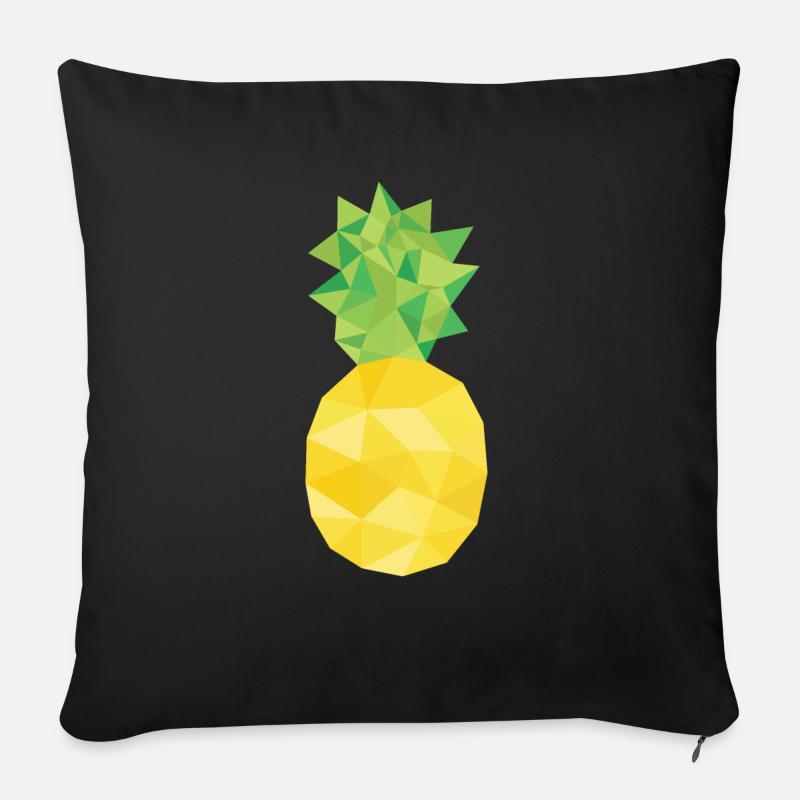 Ananas - Sofakissen mit Füllung 45 x 45 cm - Schwarz