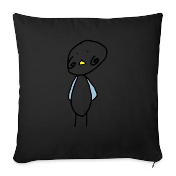 Bird / Chick / Oiseau / Vogel / Baby / Birth [A] - Sofa pillow with filling 45cm x 45cm - black - Front