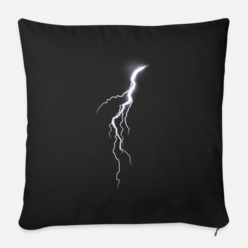 Lightning Bolt Blitz - Sofakissen mit Füllung 45 x 45 cm - Schwarz