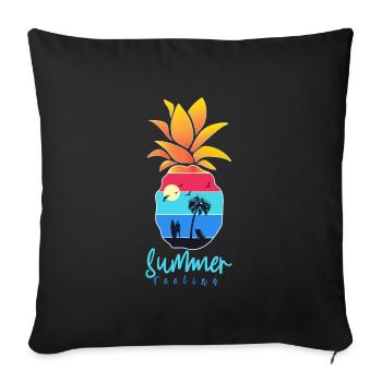 Summer feeling - Sofakissen mit Füllung 45 x 45 cm - Schwarz - Vorne