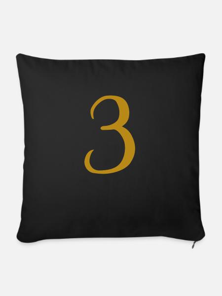 3 - Sofakissen mit Füllung 45 x 45 cm - Schwarz