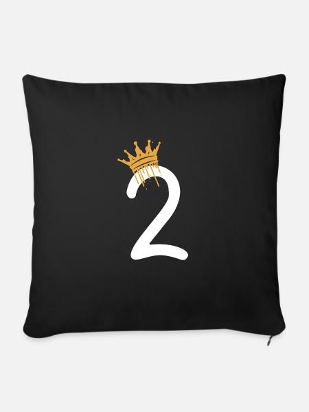 2 - Sofakissen mit Füllung 45 x 45 cm - Schwarz