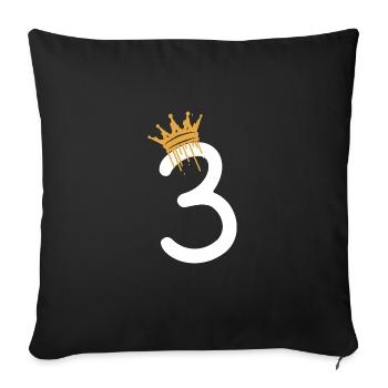 3 - Sofakissen mit Füllung 45 x 45 cm - Schwarz - Vorne