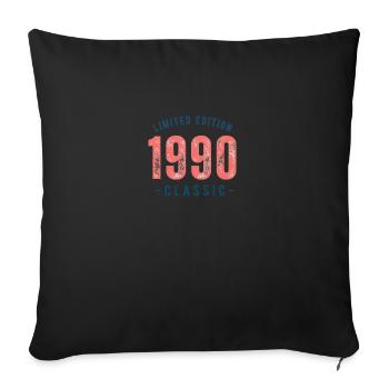 1990 - Coussin et housse de 45 x 45 cm - noir - Devant