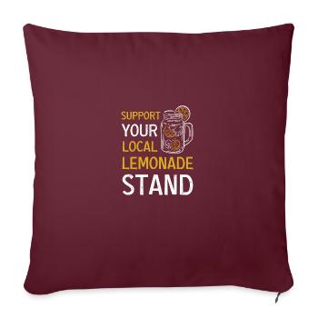 Lemonade Lemon Drink Soda Gift - Sofa pillow with filling 45cm x 45cm - burgundy - Front