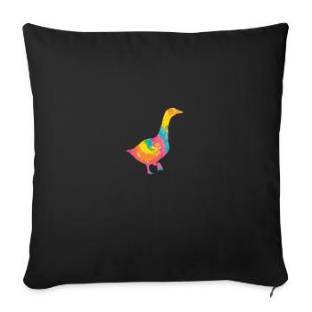 Goose - Sofa pillow with filling 45cm x 45cm - black - Front