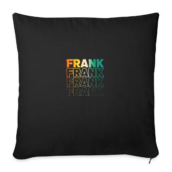 Frank - Sofa pillow with filling 45cm x 45cm - black - Front