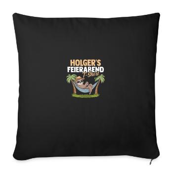 Holger paresseux - Coussin et housse de 45 x 45 cm - noir - Devant