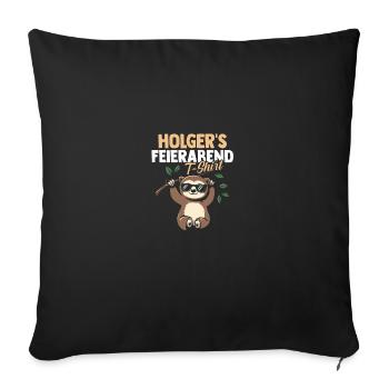 Holger paresseux - Coussin et housse de 45 x 45 cm - noir - Devant