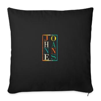 Johannes - Coussin et housse de 45 x 45 cm - noir - Devant