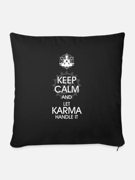 karma - Sofakissen mit Füllung 45 x 45 cm - Schwarz
