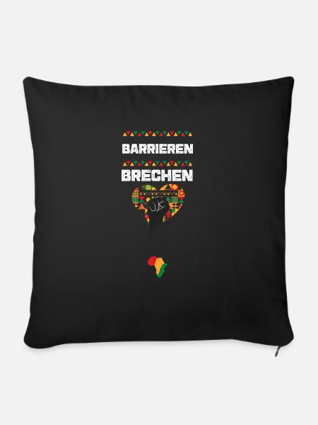 Barrieren brechen - Sofakissen mit Füllung 45 x 45 cm - Schwarz
