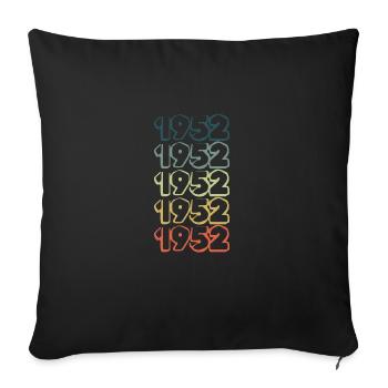 1952 - Sofa pillow with filling 45cm x 45cm - black - Front