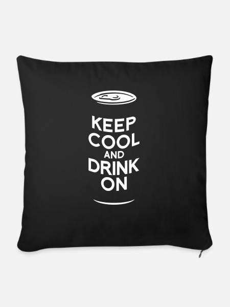 Keep calm - Sofakissen mit Füllung 45 x 45 cm - Schwarz