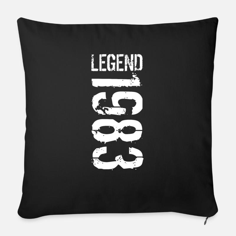 Legend 1983 white - Sofakissen mit Füllung 45 x 45 cm - Schwarz
