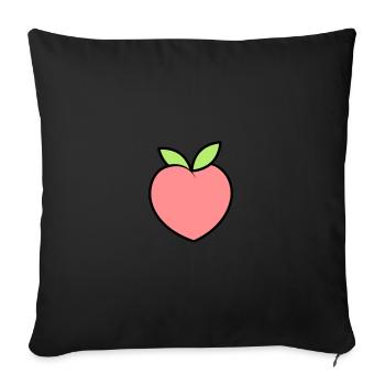 peach - Sofa pillow with filling 45cm x 45cm - black - Front