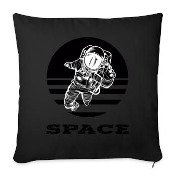 Astronaut - Sofa pillow with filling 45cm x 45cm - black - Front