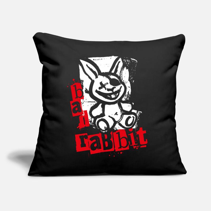 Bad Rabbit - Lapin lapin effronté Lapin Coussin et housse de 45 x 45 cm
