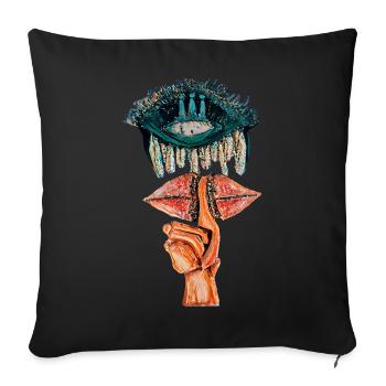 Awen - Coussin et housse de 45 x 45 cm - noir - Devant