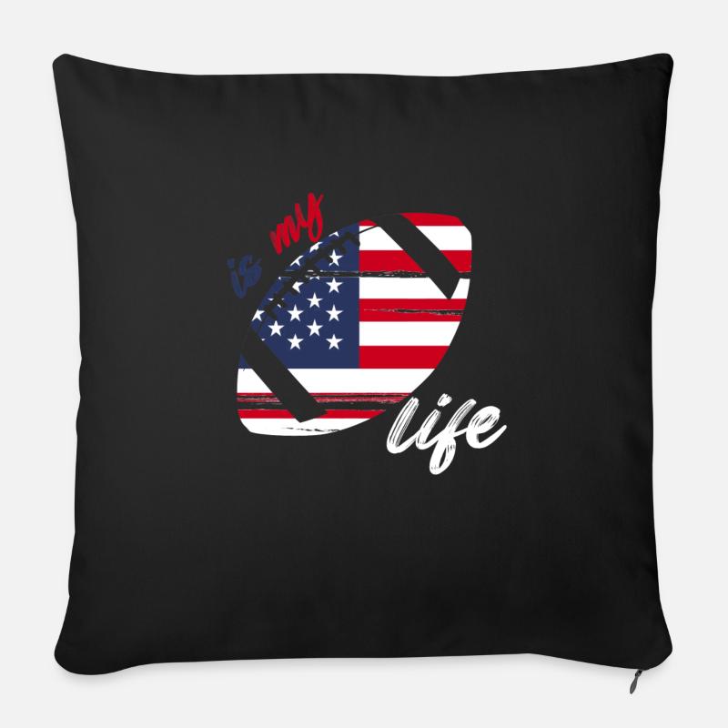 Est-ce que ma vie - Coussin et housse de 45 x 45 cm - noir