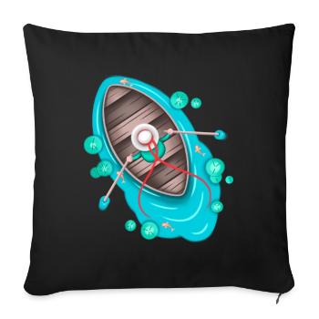 Boot - Sofakissen mit Füllung 45 x 45 cm - Schwarz - Vorne