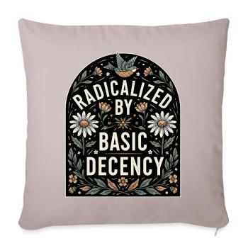 Flower Statement for Equality Fans - Sofa pillow with filling 45cm x 45cm - light taupe - Front