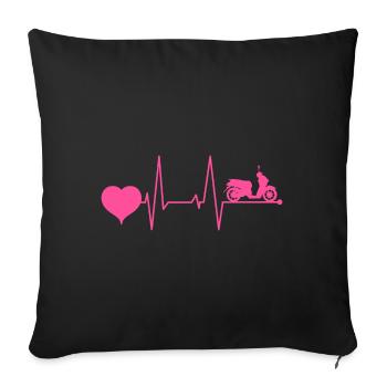 Scooter Rider Scooter électrique Heartbeat Rose - Coussin et housse de 45 x 45 cm - noir - Devant