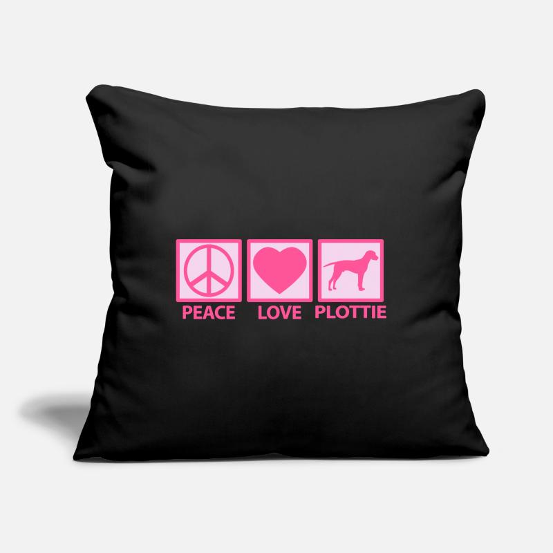 Plott Hound Plotthound Maman Mama Rose Peace Love Coussin et housse de 45 x 45 cm