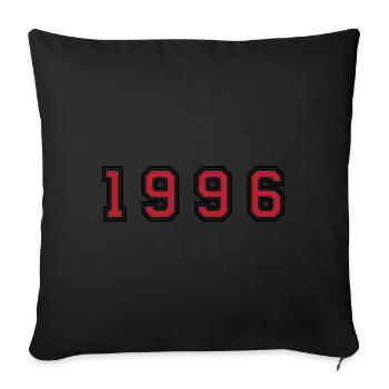 1996 year number - Sofa pillow with filling 45cm x 45cm - black - Front