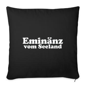 Eminenz vom Seeland - Sofakissen mit Füllung 45 x 45 cm - Schwarz - Vorne
