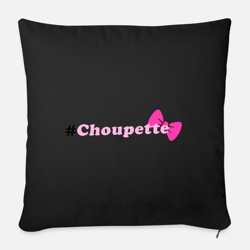 Choupette - Coussin et housse de 45 x 45 cm - noir