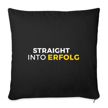 Straight into success - Sofa pillow with filling 45cm x 45cm - black - Front
