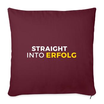 Straight into success - Sofa pillow with filling 45cm x 45cm - burgundy - Front