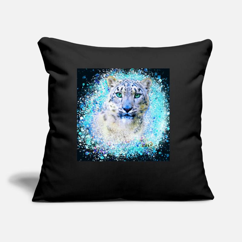 snow leopard,cat,leopard, jaguar,white,graffiti Sofa pillow with filling 45cm x 45cm