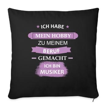 Musiker - Sofakissen mit Füllung 45 x 45 cm - Schwarz - Vorne