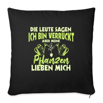 Gärtner, Hobbygärtner Geschenk, Garten Motiv - Sofakissen mit Füllung 45 x 45 cm - Schwarz - Vorne