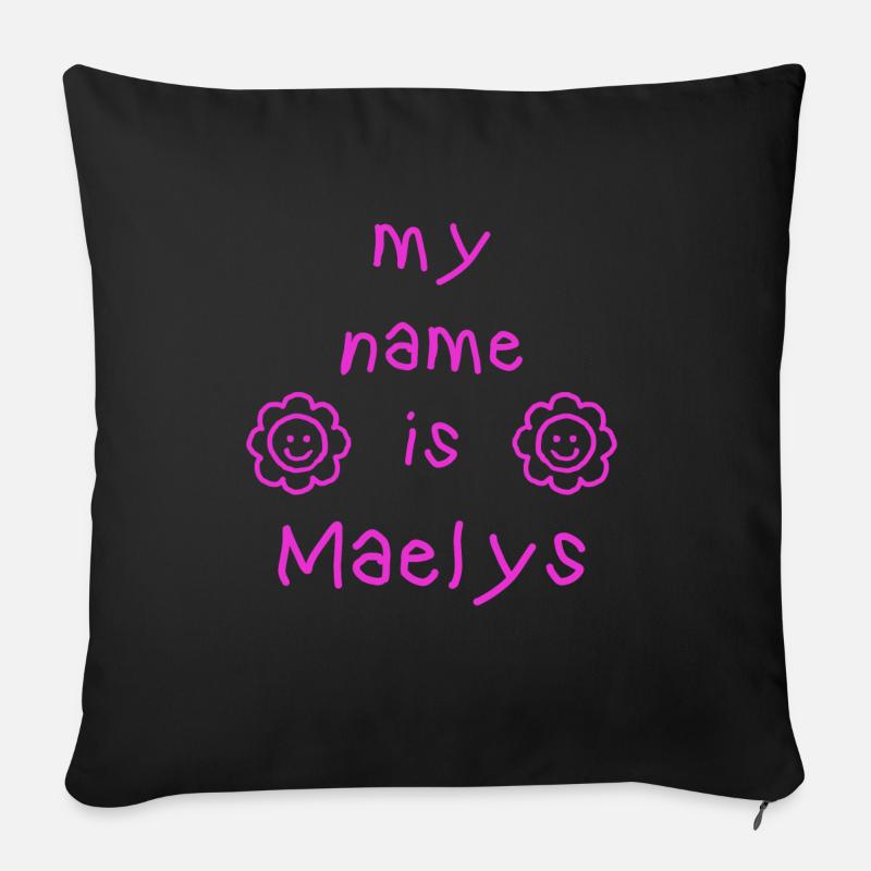 MAELYS MY NAME IS - Coussin et housse de 45 x 45 cm - noir