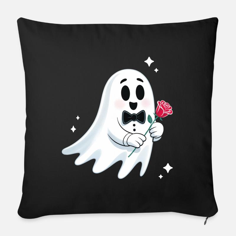 HALLOWEEN Groom Ghost Wedding Ghost - Sofa pillow with filling 45cm x 45cm - black